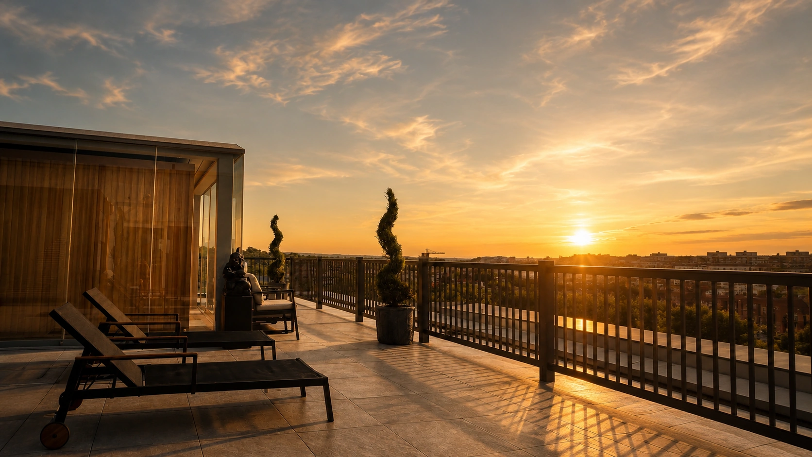 Dachterrasse bei LUMA Fitness Fulda